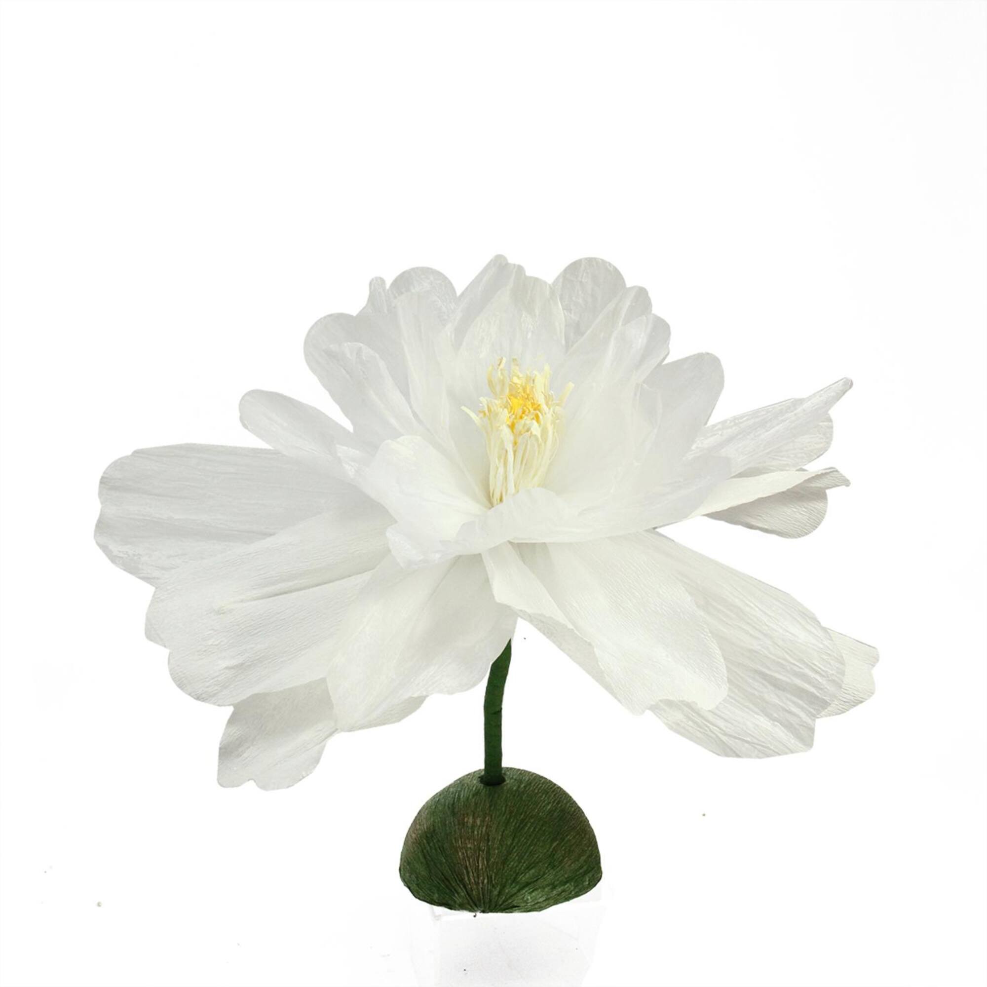 White, Green and Yellow Spring Floral Craft Stem